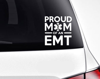 PROUD EMT MOM Decal/Sticker