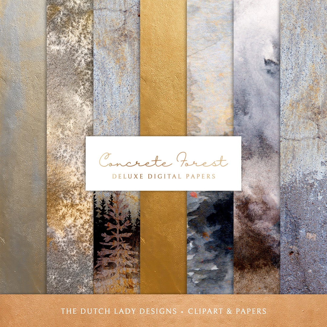 Digital Scrapbook Paper Set - Printable Backgrounds - Textures - Forest ...