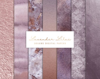 Lavender & Lilac Digital Paper: Shiny Purple Textures (Digital Download)