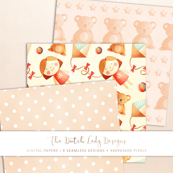 Scrapbook Paper - Baby Shower By The Dutch Lady Designs