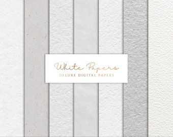 Texturas de papel blanco: Conjunto de papel para scrapbooking (Descarga digital)