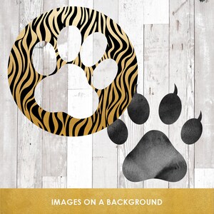 Paws and claws clipart set in gold and glitter style. For the creative animal lover. For personal and commercial use. Set of 20 PNG files.