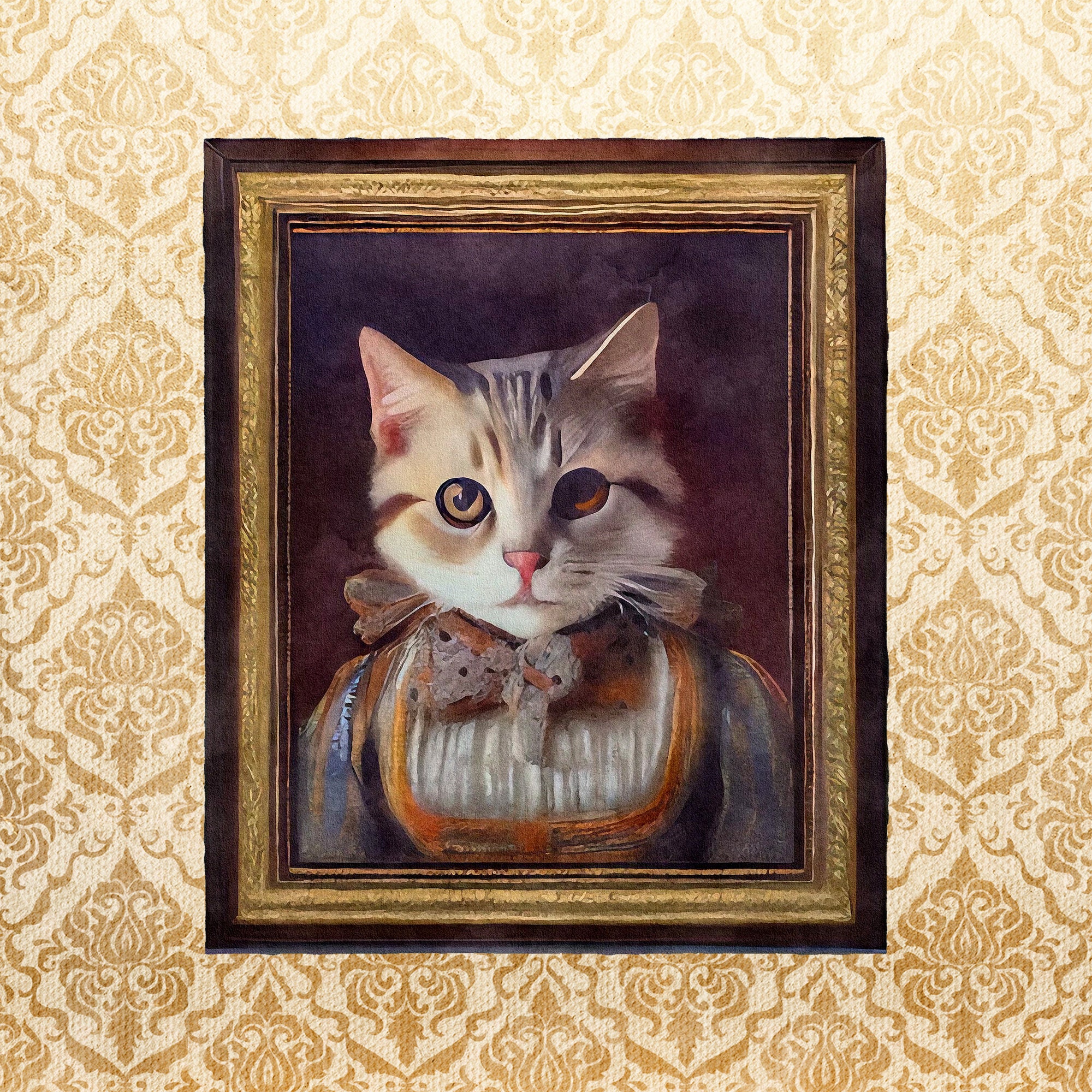 Victorian Pet Portraits Clipart Set Flat Clipart Graphics Etsy