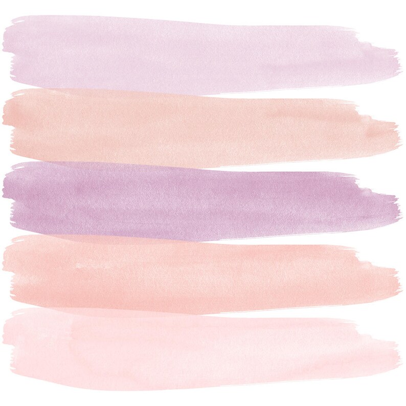 Download Watercolor Smears & Ink Splatter Clipart Set In Blush ...