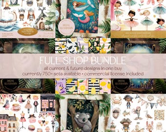 Unlimited Clipart & Paper Design Bundle: 750+ Graphic Sets (Digital Download)