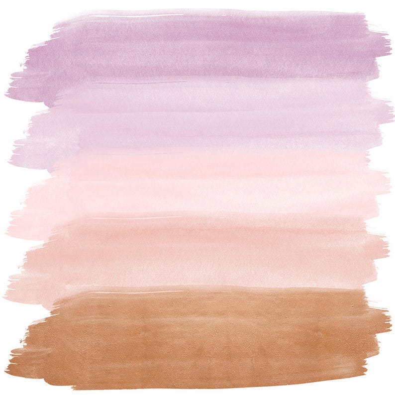 Download Watercolor Smears & Ink Splatter Clipart Set In Blush ...
