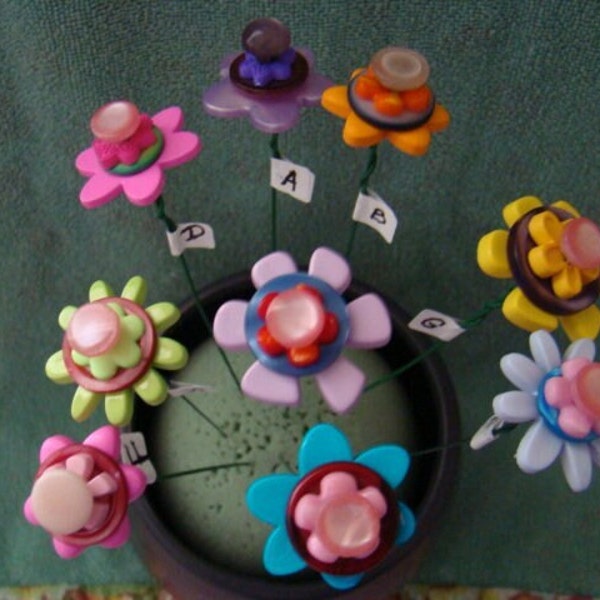 Cat's-Eye Individual Button Flowers Batch #2