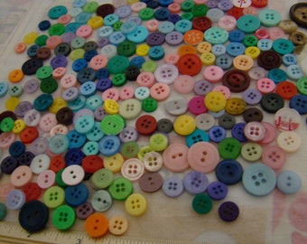 Lot of Very Small and Tiny Plastic Buttons Destash Unused