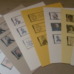 Famous Writers Quotes Printed Bookmarks