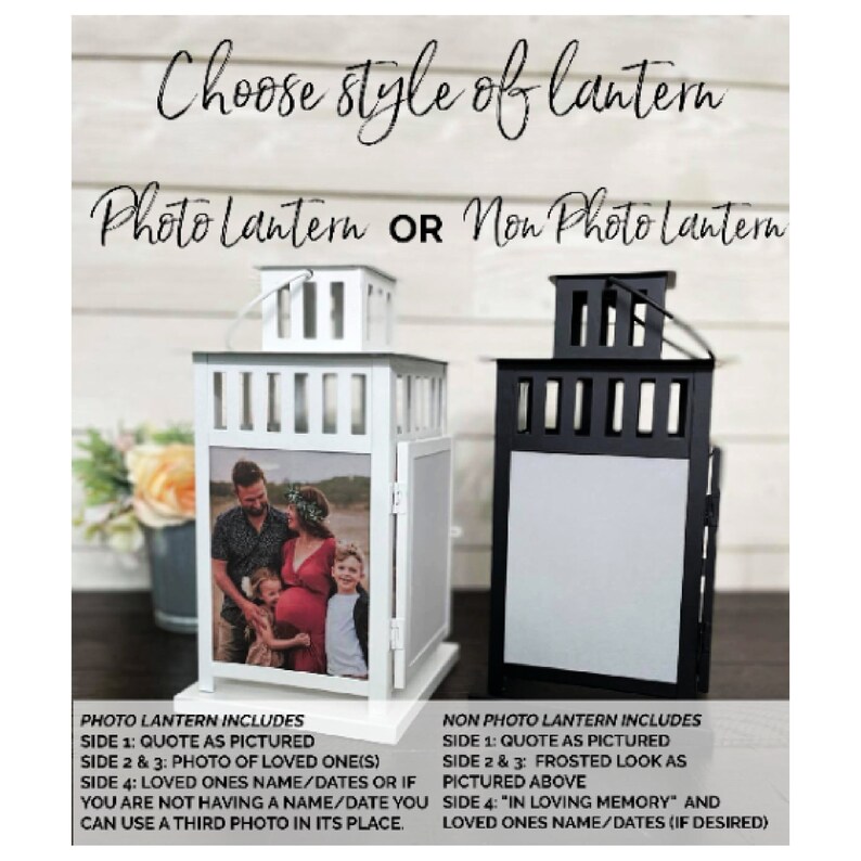 Memory Lantern Wedding Lantern Photo Lantern Memory Candle Etsy