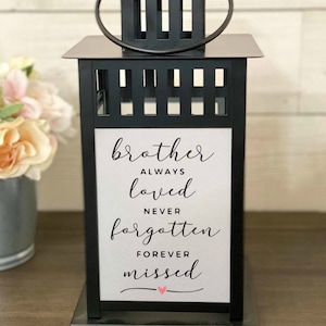 Brother Always Loved Never Forgotten, Loss Of Brother, Loss Of Sibling, Sympathy Brother, Sympathy Gift, Remembrance, Keepsake, Bereavement