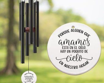 Campana De Viento Conmemorativa, Porque Alguien, Regalo De Simpatía Española, Sympathy Wind Chime, Bereavement Gift, Loss Of Loved One