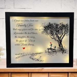 A Limb Has Fallen Family Tree Sympathy Gift, Memorial Shadow Box, Memorial Frame, Memorial Gift, Bereavement Gift, Loss of Loved One