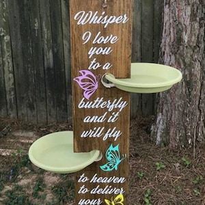 Sympathy Gift, Butterfly Feeder, Butterfly, Bereavement Gift, Sympathy, Memory, Butterfly Garden, Memorial Garden, Whisper I Love You