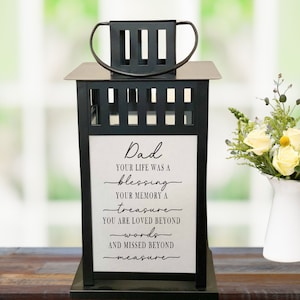 Dad Your Life Was A Blessing, Loss Of Dad, Loss of Father, Memorial Lantern, Loss Of Parent, Photo Lantern, Sympathy Lantern, Keepsake