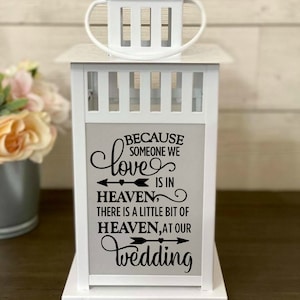 Wedding Memorial Lantern, Wedding Memorial, Memory Lantern, Wedding, Memory Candle, Memorial Lantern, Remembrance, Keepsake