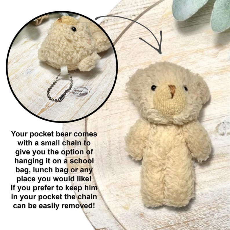 Memorial Bear for Loss of Brother, Pocket Hug, Loss of Sibling, Memory Bear, Kids Sympathy Gift, Bereavement Gift for Child image 6