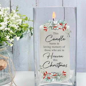 This Candle Burns Christmas, Memorial Candle, Sympathy Christmas, Memory Candle, Celebration of Life, Memorial Gift, Sympathy Gift