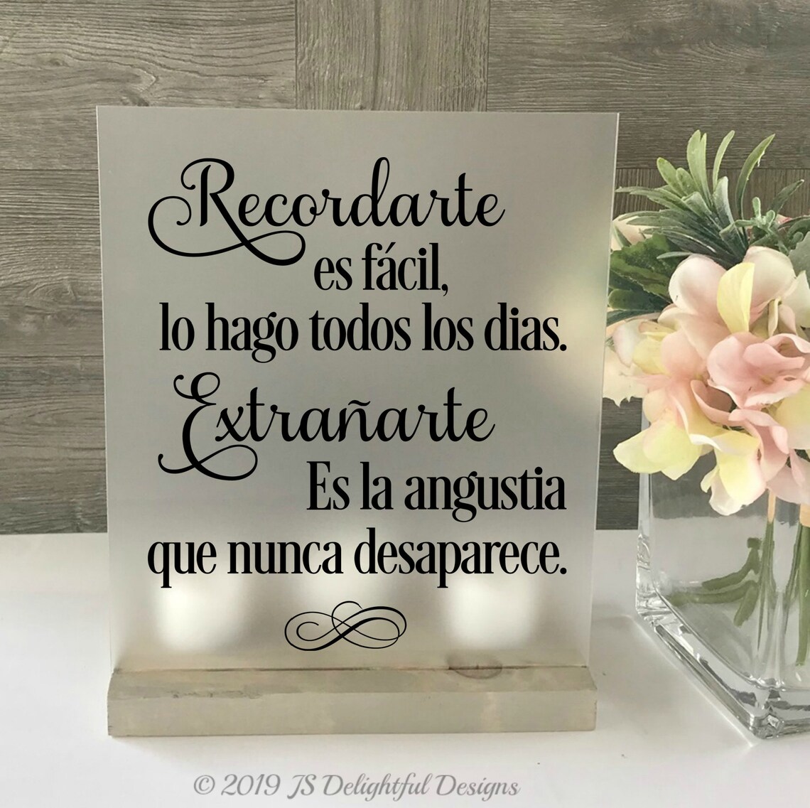 Recordarte Memorial Quote Remembering You Spanish Spanish Etsy