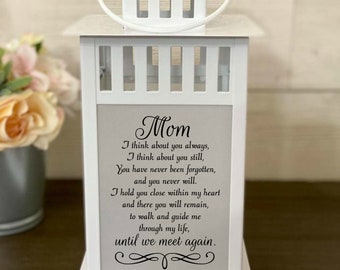 Mom memorial lantern, Personalized mother lantern, Mom bereavement gift, Remembrance gift, Loss of Parent, Religious Gift