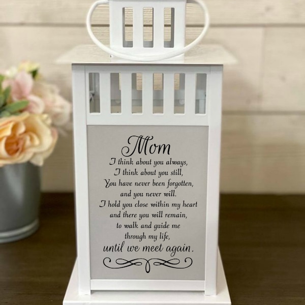 Mom memorial lantern, Personalized mother lantern, Mom bereavement gift, Remembrance gift, Loss of Parent, Religious Gift