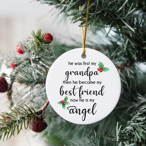 Loss of Grandparent, Loss of Grandfather, Loss of Pop pop, Memorial Ornament, Sympathy Gift, Sympathy Ornament, Sympathy Christmas