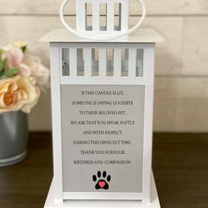 Compassion Candle for Vet Office, Someone is saying goodbye, To a beloved pet, Veterinary Office Candle