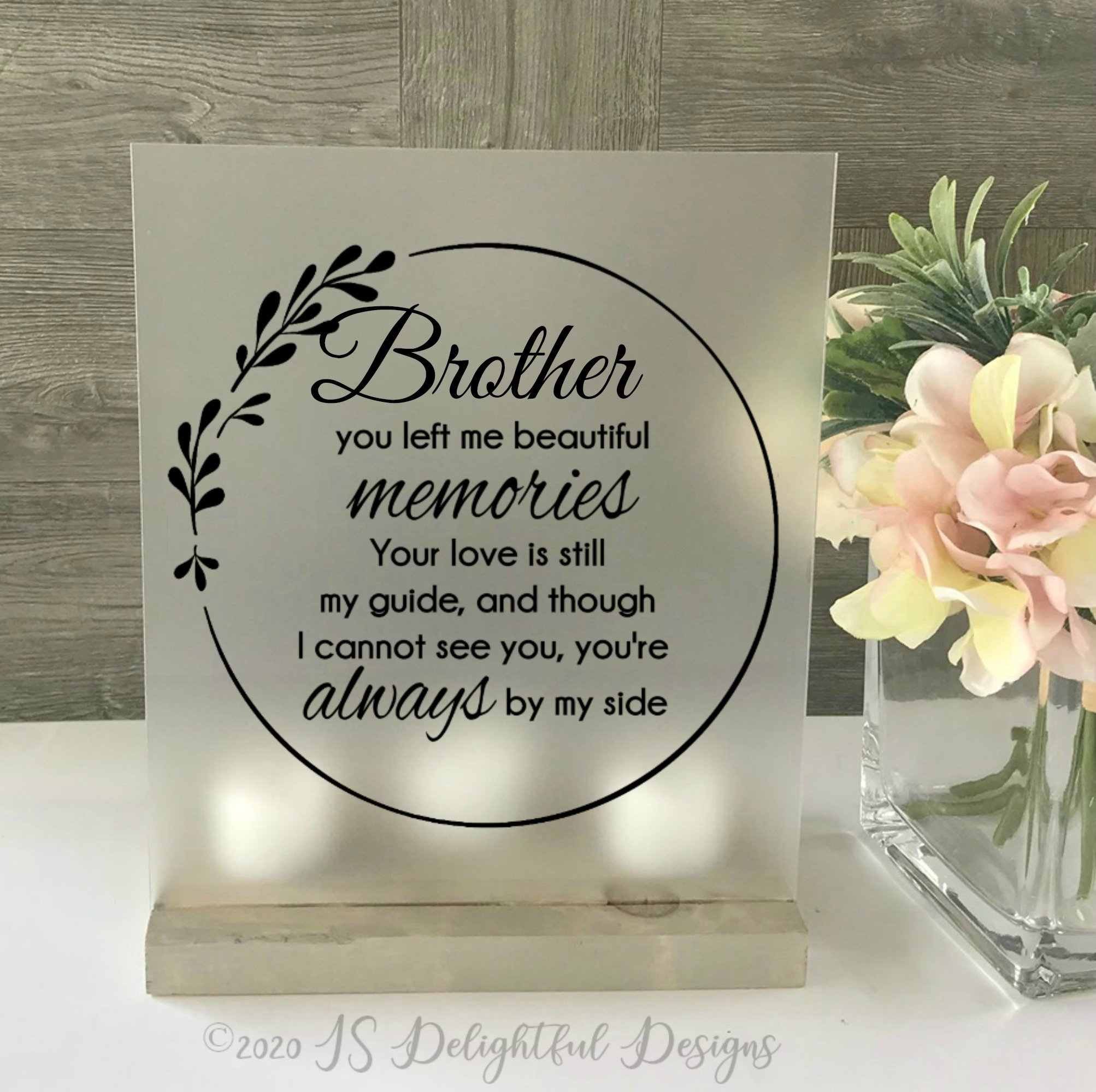 Sympathy Brother Loss Of Brother Loss Of Sibling Brother Etsy