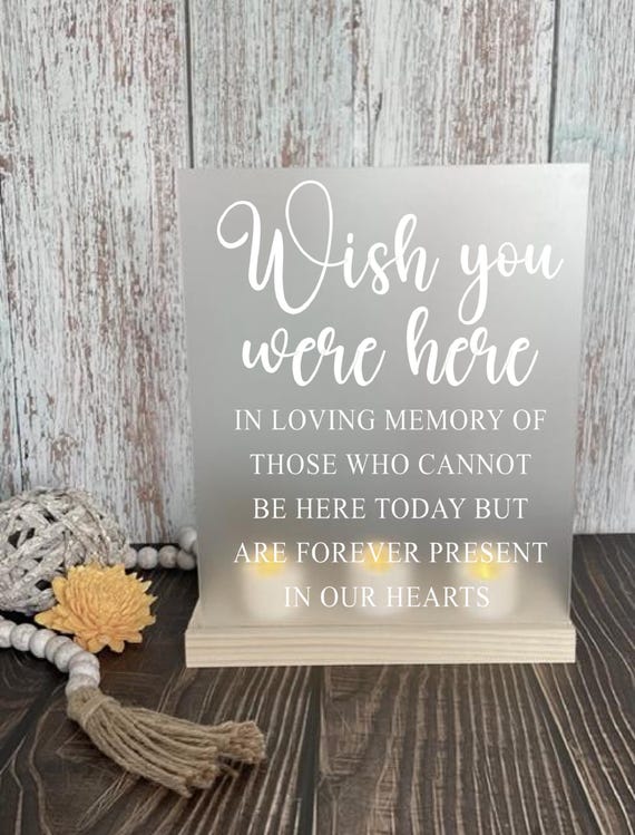 Personalized Wedding Memorial Sign, Remembrance Table Decor