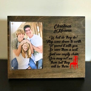 Christmas In Heaven, Sympathy Gift,  Memorial Frame,  Picture Frame, Remembrance, Keepsake, Bereavement Gift,