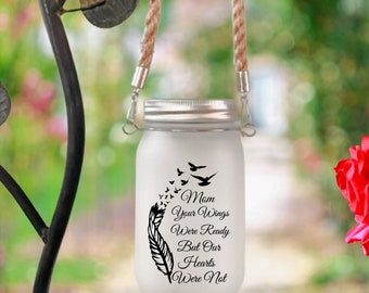 Loss of Mother Solar Light, Memorial Grave Lantern, Personalized