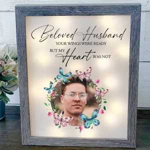 Husband Memorial Gift, Loss of Husband, Loss of Spouse, Sympathy Husband, Sympathy Gift, Memorial Frame, Loss of loved one, Bereavement Gift