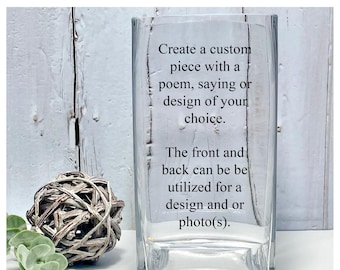 Custom Memorial Vase: Remembrance Candle Holder, Sympathy Gift