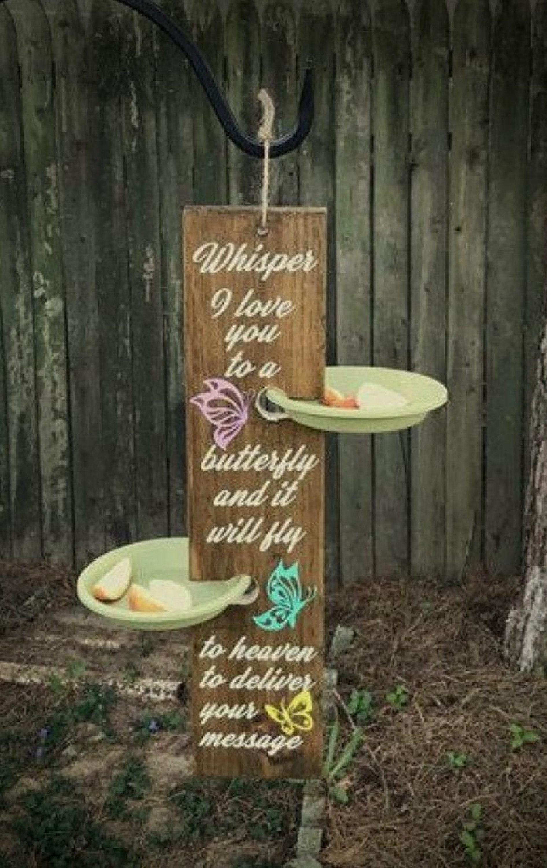 Sympathy Gift, Butterfly Feeder, Butterfly, Bereavement Gift, Sympathy, Memory, Butterfly Garden, Memorial Garden, Whisper I Love You