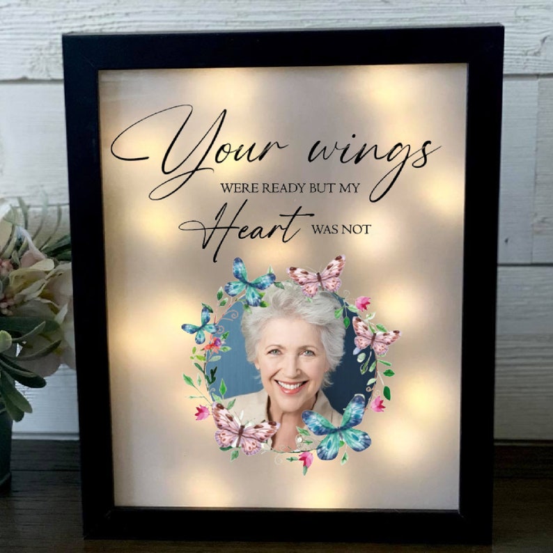 Memorial Shadow Box With LED Lights, Sympathy Gift - Etsy