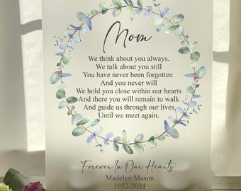 Loss of Mother, Loss of Mom, Sympathy Mother, Loss of Parent, Mother Memorial, Remembrance, Keepsake, Bereavement Gift,