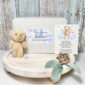 Memorial Pocket Bear: Sister In Heaven Sympathy Gift