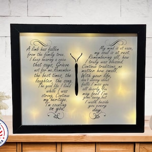 A Limb Has Fallen Sympathy Gift, Memorial Frame, Loss Of Loved One, Bereavement Gift, Memorial Gift, Memorial Shadowbox, Memorial Keepsake