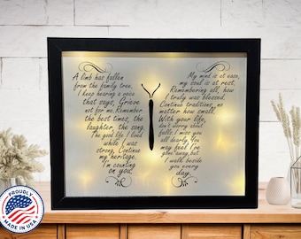A Limb Has Fallen Family Tree Memorial Shadow Box | Bereavement