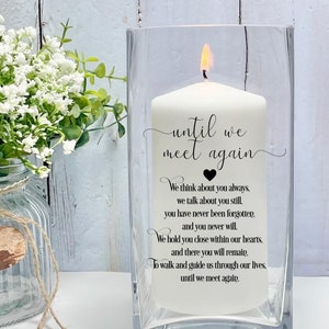 Until We Meet Again, Sympathy Candle, Memorial Candle, Remembrance Candle, Memorial Vase, Loss of Loved One, Sympathy Gift