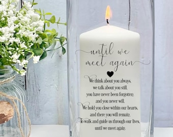 Until We Meet Again, Sympathy Candle, Memorial Candle, Remembrance Candle, Memorial Vase, Loss of Loved One, Sympathy Gift