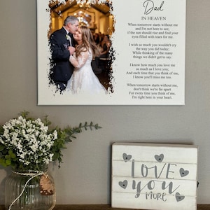 Personalized Memorial Canvas: 'Letter From Dad' Sympathy Gift afbeelding 4