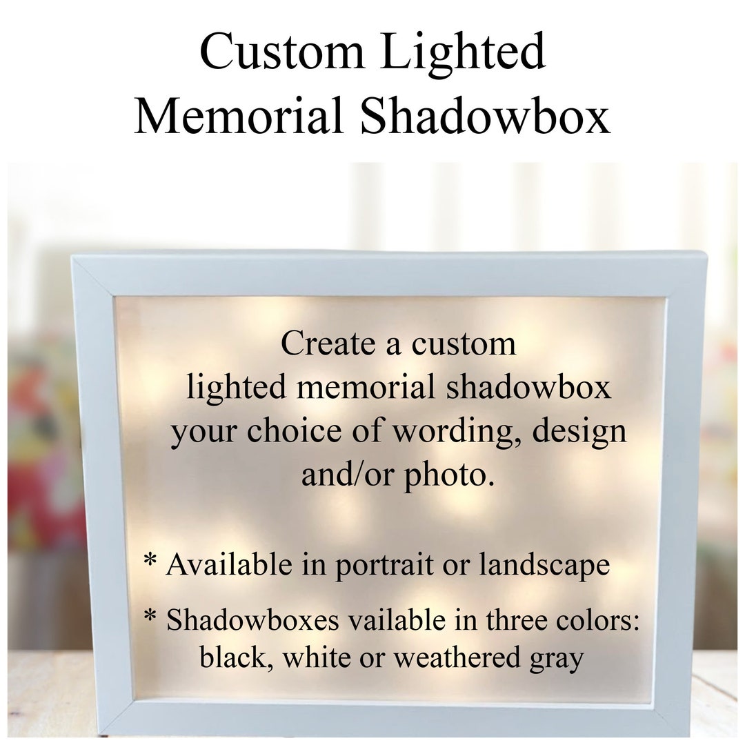 Custom Memorial Shadowbox: Bereavement Gift, Loss of Loved One - Etsy