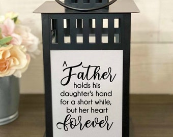 A Father Holds His Daughter's Hand, Loss Of Parent, Loss Of Dad, Remembrance Gift Loss Of Parent, Bereavement Gift, Sympathy Gift, Keepsake