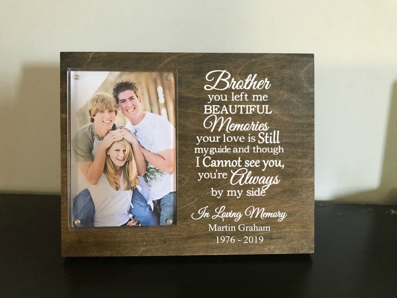Loss of Brother Sympathy Gift Memorial Frame Picture | Etsy