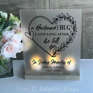 Sympathy Husband, Loss of Husband, Loss of Spouse, Husband Memorial, Remembrance, Keepsake, Bereavement Gift,