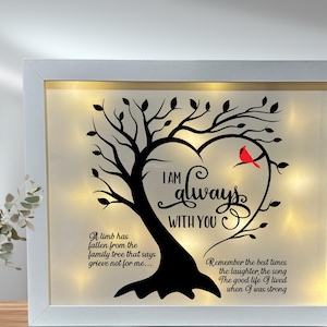 I Am Always With You Memorial Shadowbox, Memorial Frame, Memorial Gift, Bereavement Gift, Loss Of Loved One, Memory Frame, Cardinal Sympathy