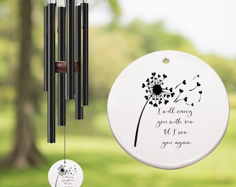 I&#39;ll Carry You With Me, Sympathy Gift, Sympathy Wind Chime, Bereavement Gift, Memorial Wind Chime, Memorial Gift