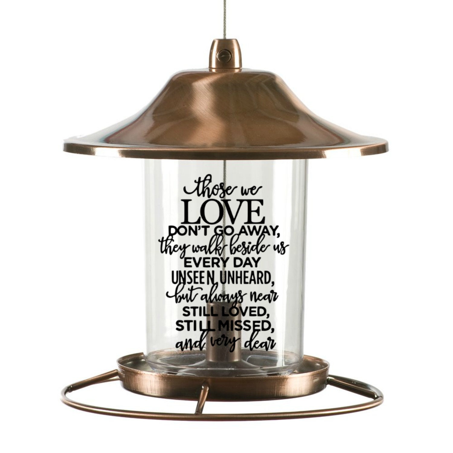 Sympathy Gift Bird Feeder Those We Love Don't Go Away Etsy