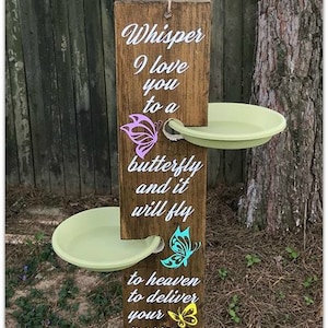 Sympathy Gift, Butterfly Feeder, Butterfly, Bereavement Gift, Sympathy, Memory, Butterfly Garden, Memorial Garden, Whisper I Love You